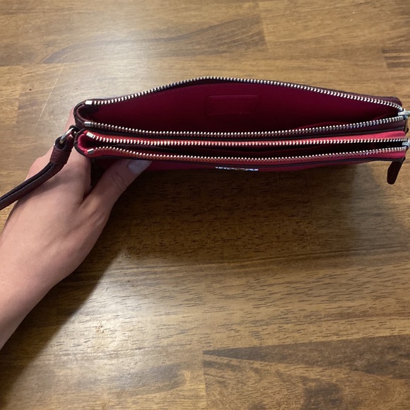 Coach Double Zip Wristlet Wallet - Picture 6 of 8